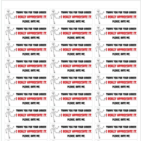 Thank You Stickers Store Closet Label 90 - Picture 3 of 4